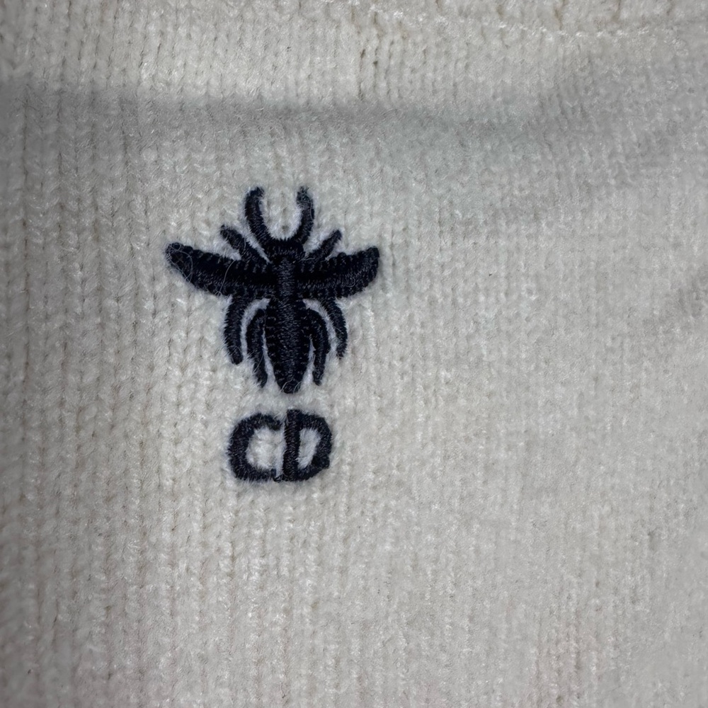 Christian Dior Embroidered crewneck cream sweater Small NWOT - Picture 8 of 15